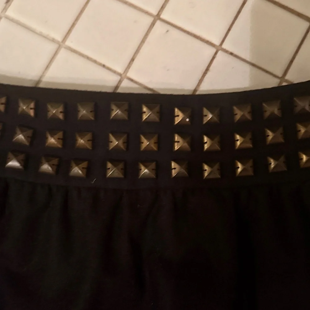 Silence‎ + Noise wool blend Black Studded Mini Skirt- worn twice